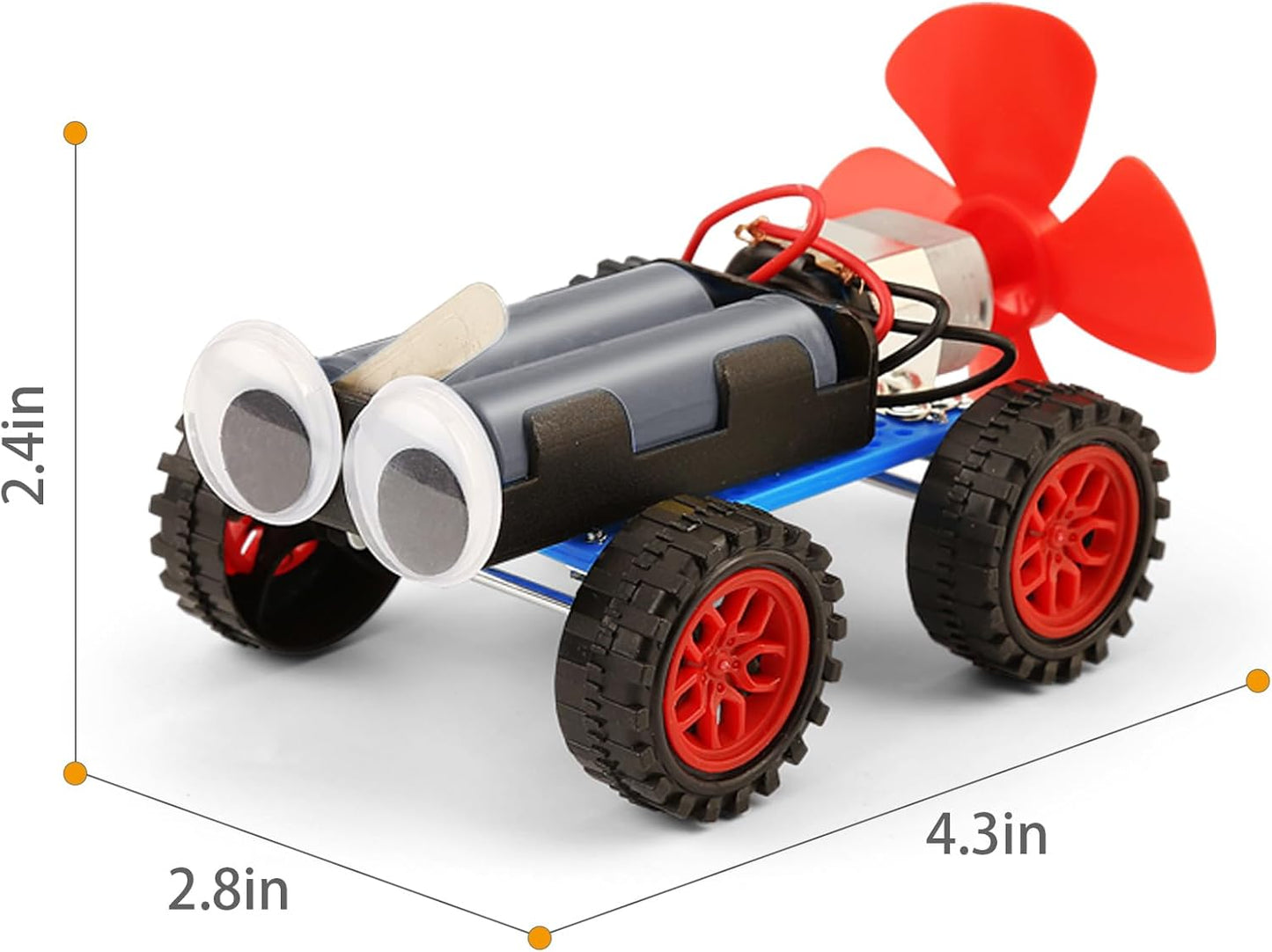 5 Set Individual STEM Kit for Kids, 2nd Grade Boy Toys Bulk Gifts, 8 9 Year Old Boys Gift Ideas, Classroom Science Kits Craft Projects Class Activity, Robot Wind Powered Car Building Activities
