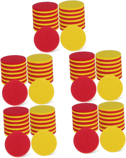 HANABASS 5sets Discs Educational Math Counters Manipulatives Math Manipulatives Number Math Counting Chips Math Counters Foam Round Large Eva 100pcs*5