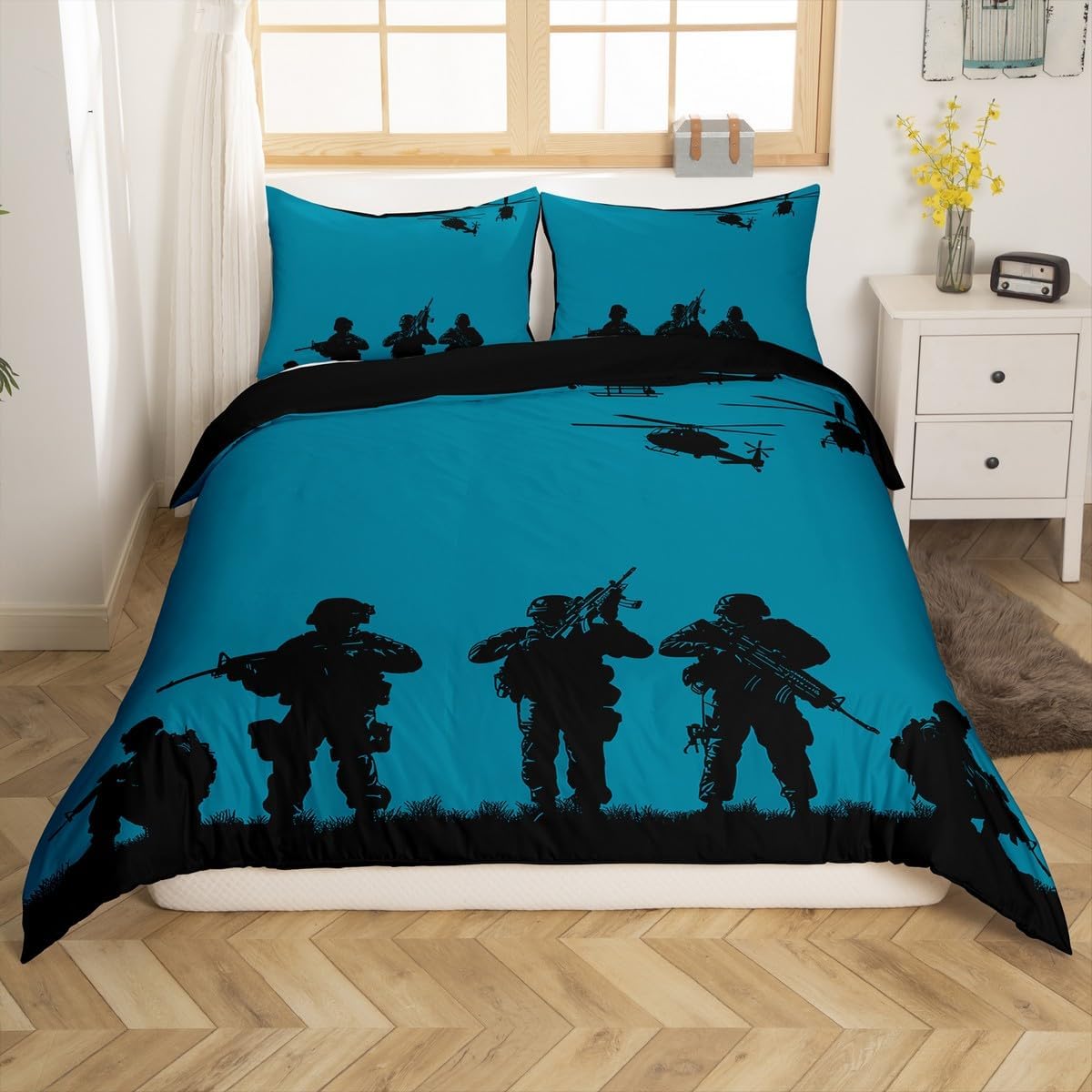 Laboratory Bedding Set Chemistry Lab Duvet Cover For Kids Teen Boys Girls Test Tube Microscope School Graffiti Comforter Cover Chemical Elements Science Theme Bedclothes 2Pcs Twin Size Gray