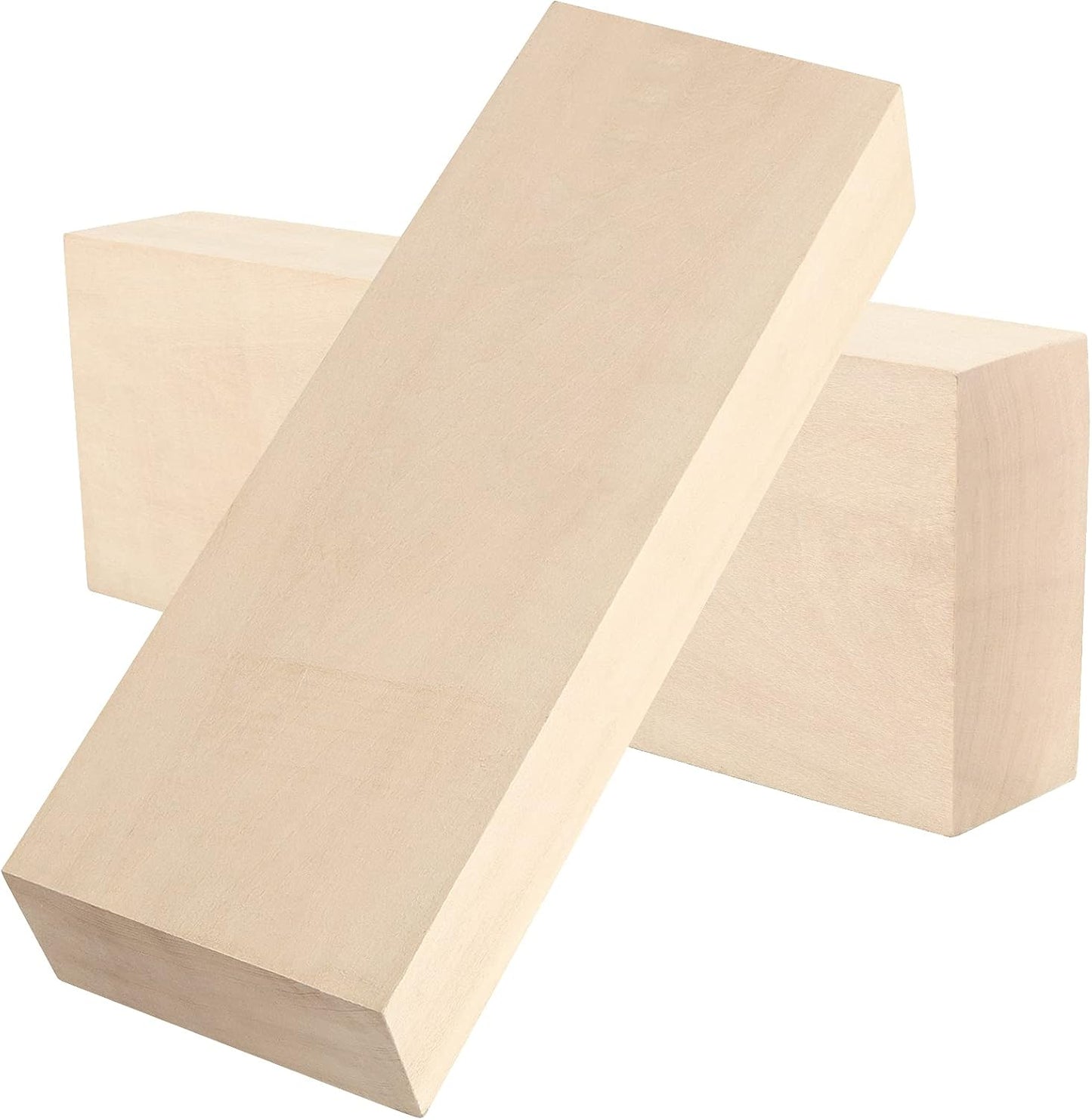 JAPCHET 2 Packs 10 x 3.5 x 1.7 Inch Basswood Blocks, Natural Unfinished Blocks for Carving, Crafting and Whittling