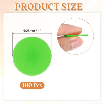uxcell 100Pcs 1 Inch Poker Chips, Plastic Bingo Chips Learning Counters Counting Counters Disks Markers Opaque Game Tokens for Game Play Math Counting, Purple, Flat