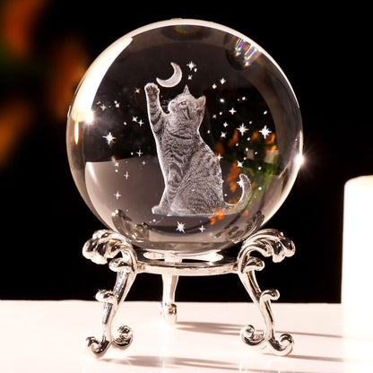 3D Solar System Crystal Ball Universe Gifts 60mm Glass Astronomy Globe Decor Science Planets Model Gift Space Themed Gifts for Space Enthusiasts and Model Collectors