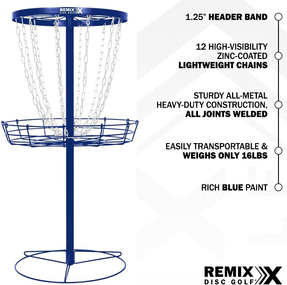 Remix Deluxe Practice Basket for Disc Golf - Choose Your Color and Style