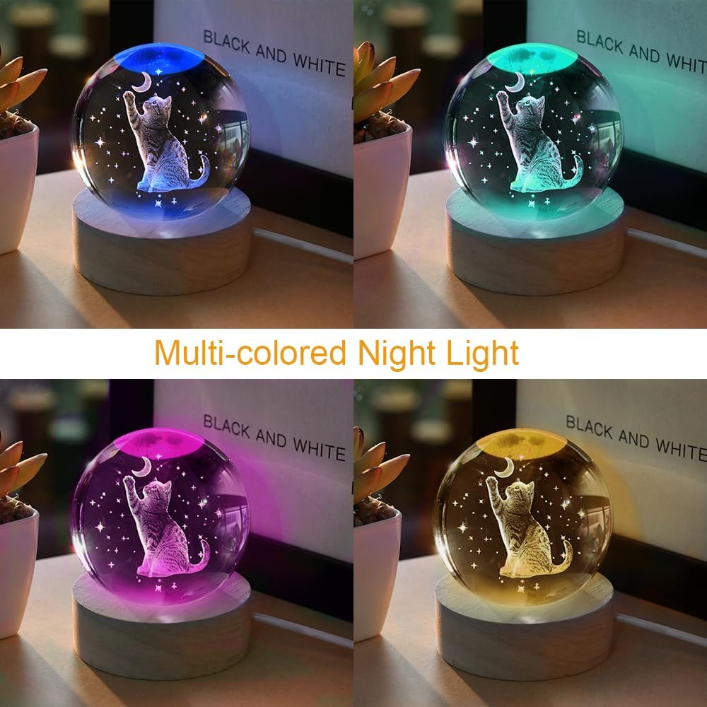 3D Solar System Crystal Ball Space Lover Model Themed Gifts 3D Planets Glass Ball 60mm Decorative Sphere Decor Astronomy Birthday Gift