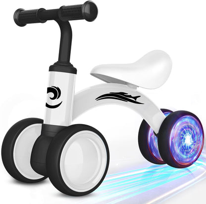 Gamfeiny Colorful Lighting Baby Balance Bike Toys for 1 Year Old Boy Girl Gifts, 10-36 Month Toddler Balance Bike, No Pedal 4 Silence Wheels & Soft Seat First Riding on Toys, 1st Birthday Gifts