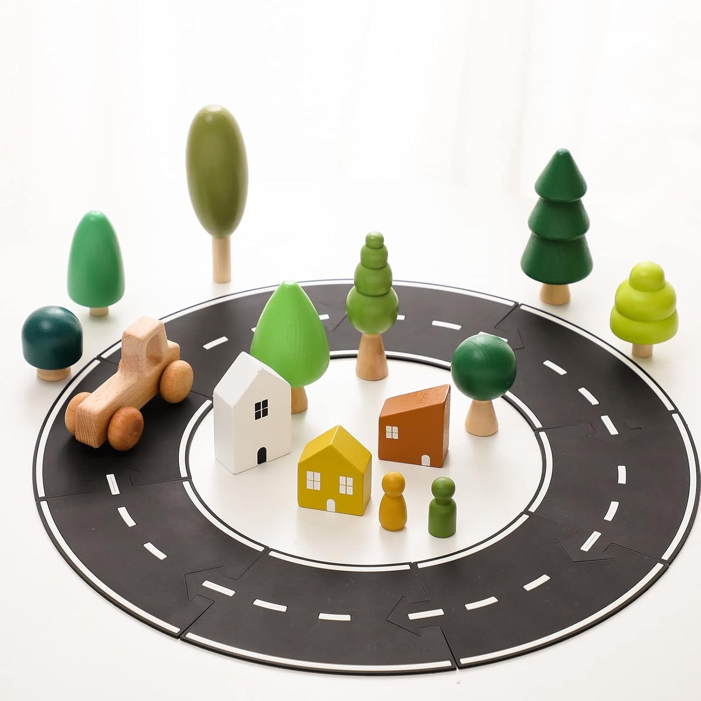 Promise Babe Wooden Baby Toys Balance Counting Toys Math Games Unfinished Wooden Peg Dolls Preschool Learning Educational Montessori Toys for Kids Toddlers
