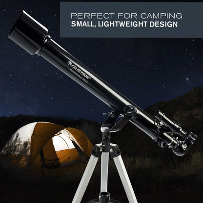 Celestron - PowerSeeker 50AZ Telescope - Manual Alt-Azimuth Telescope for Beginners - Compact and Portable - Bonus Astronomy Software Package - 50mm Aperture
