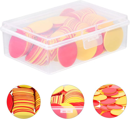 100Pcs Educational Counting Chips for Boys and Girls Plastic Round Disks Two-Color Math Teaching Aids for Home Learning and Classroom Activities