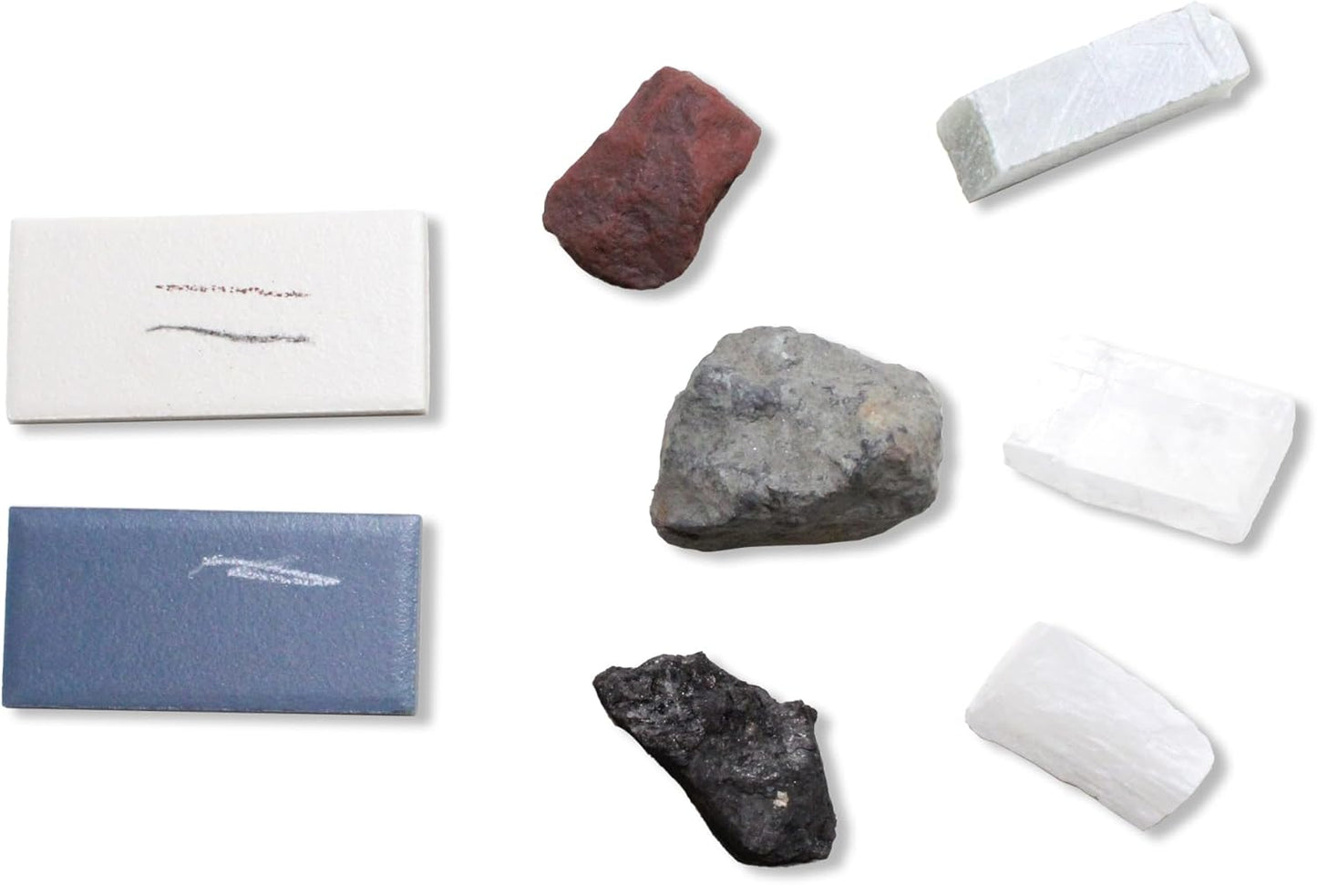 Mineral ID Kit - 13 Pieces - Includes Dropper Bottle, Streak Plate, Glass Plate, Magnet, Nail, Copper Sheet, Rock, Retractable Hand Lens, for Mineral Geology Classrooms