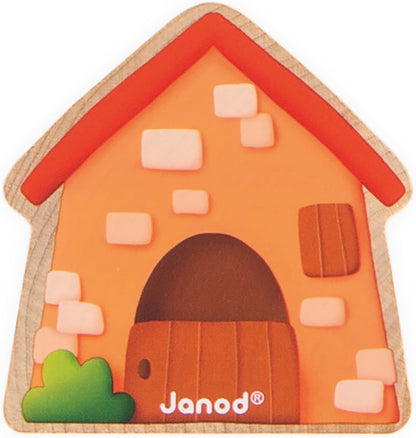 Janod - Stringable Farm-Themed Wooden Beads Set 11 Pieces - Designing Custom Jewelry - Imagination Development - Boosts Creativity and Motor Skills - Encourages Imaginative Play