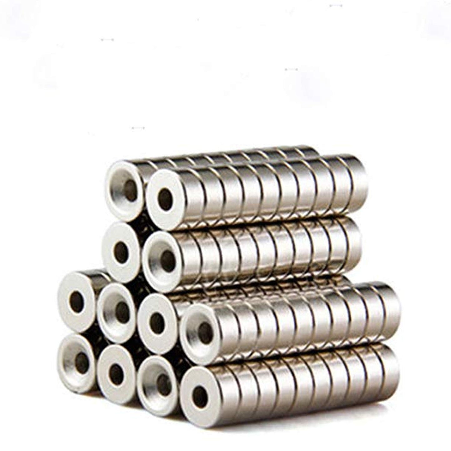 25 Pieces D10mm x H 3mm, 3mm Hole, Countersink disc Small Multi-Purpose Refrigerator Magnet for Refrigerator, Science, Crafts, Project Science, Educational Magnetic kit