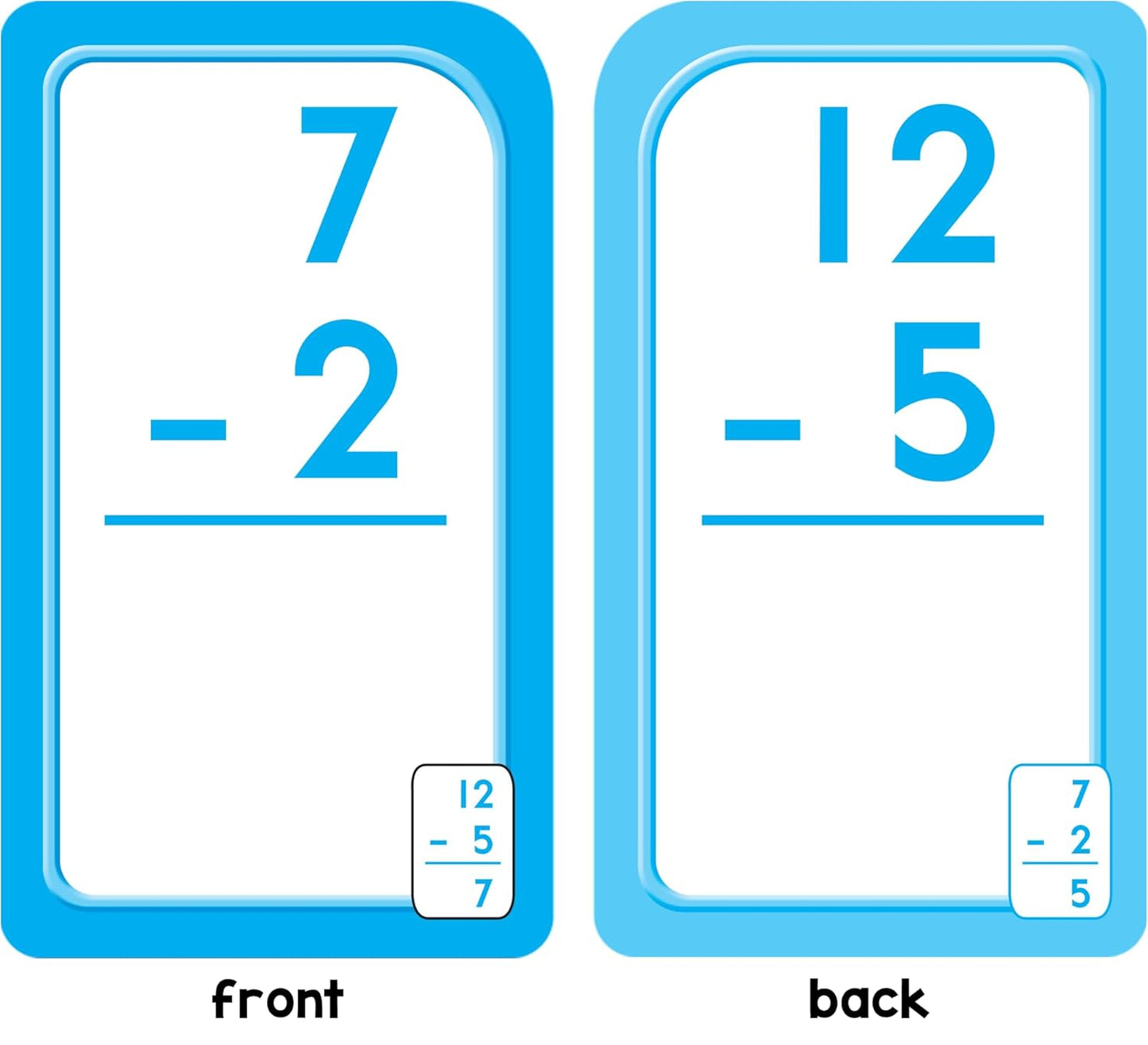 School Zone Subtraction 0-12 Flash Cards: 56 Cards, 1st Grade, 2nd Grade, Numbers 0-12, Differences, Early Math, Problem Solving, Subtraction Problems, Counting, Ages 6+