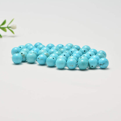 NCB 100pcs Original Natural Stone Beads Gemstone Round Loose Beads 6mm 8mm 10mm (Blue Aventurine, 6mm 100Beads) - Colors B