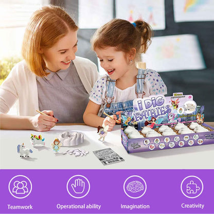 Liberty Imports 12-Pack Gem Digging Kit for Kids - Exciting Gemstone Mining Adventure - Educational STEM Crystal and Mineral Excavation – Party Favor Science Toys