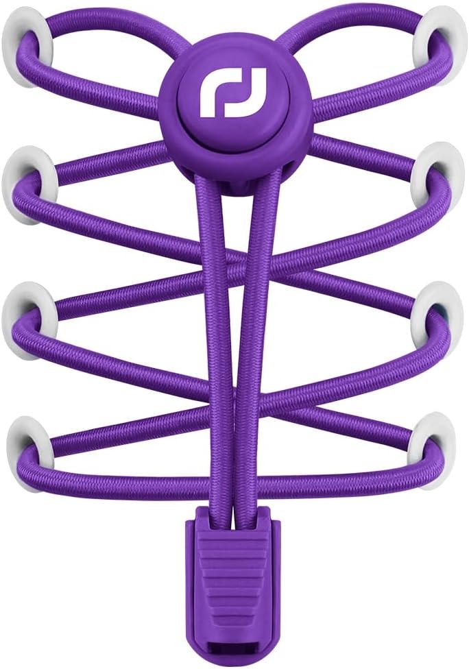 RJ-Sport Tieless Elastic Shoe Laces - Heavy Duty No Tie Shoelaces for Kids and Adult with Strong Lock and Speed Shoestrings