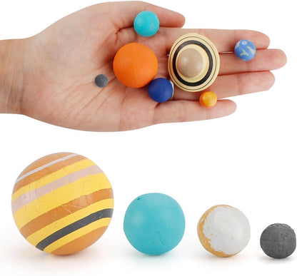 9 Piece Universe Planet Solar System Model Nine Planets Model Solar System Planet Figure Cake Topper Decoration Collection Figure for Astronomy Enthusiast