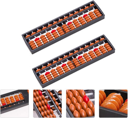 Ipetboom Kids Tools 2Pcs Abacus for Kids Math, Abacus Chinese Japanese Calculator Counting Tool Math Calculating s Educational Learning for Adults, 22x6cm s Counters