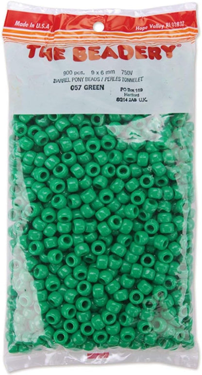The Beadery 6 by 9mm Barrel Pony Bead, Crystal (750V006), Small, 900-Pieces