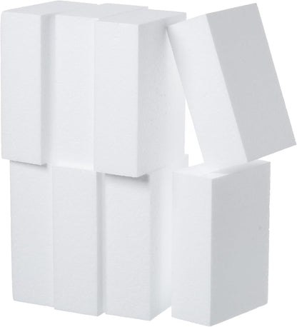Crafare Craft Foam Blocks 10X10X4 Inch Polystyrene Squares Foam Block for Crafting for Arts School Projects Sculptures Floral Arrangements Modeling and Centerpieces