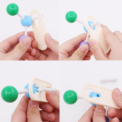 Swpeet 125 Pcs Molecular Model Kit for Inorganic & Organic Molecular Model Teacher and 16 Years and Over Student Kit - 54 Atoms & 70 Links & 1 Short Link Remover Tool - Science Toys