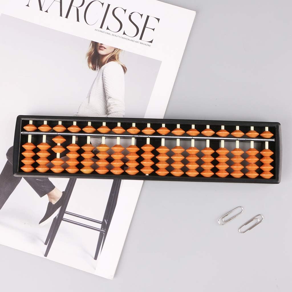 2pcs 17 Digit Rods Standard Abacus Soroban Chinese Japanese Calculator Counting Tool Mathematics Beginners Replacement Abacus for Toddler Montessori