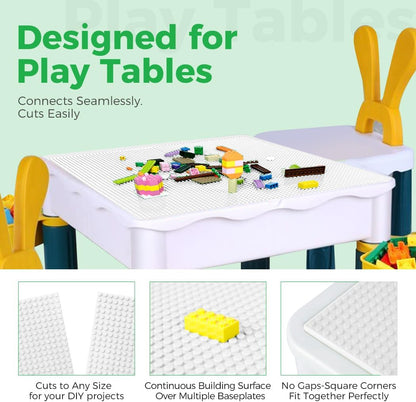 Classic Baseplates Building Plates-10" x 10" Building Boards,100% Compatible with All Major Brands and Activity Table, Creative Platforms Mats for Toy Bricks (Sand, 8 Pack)
