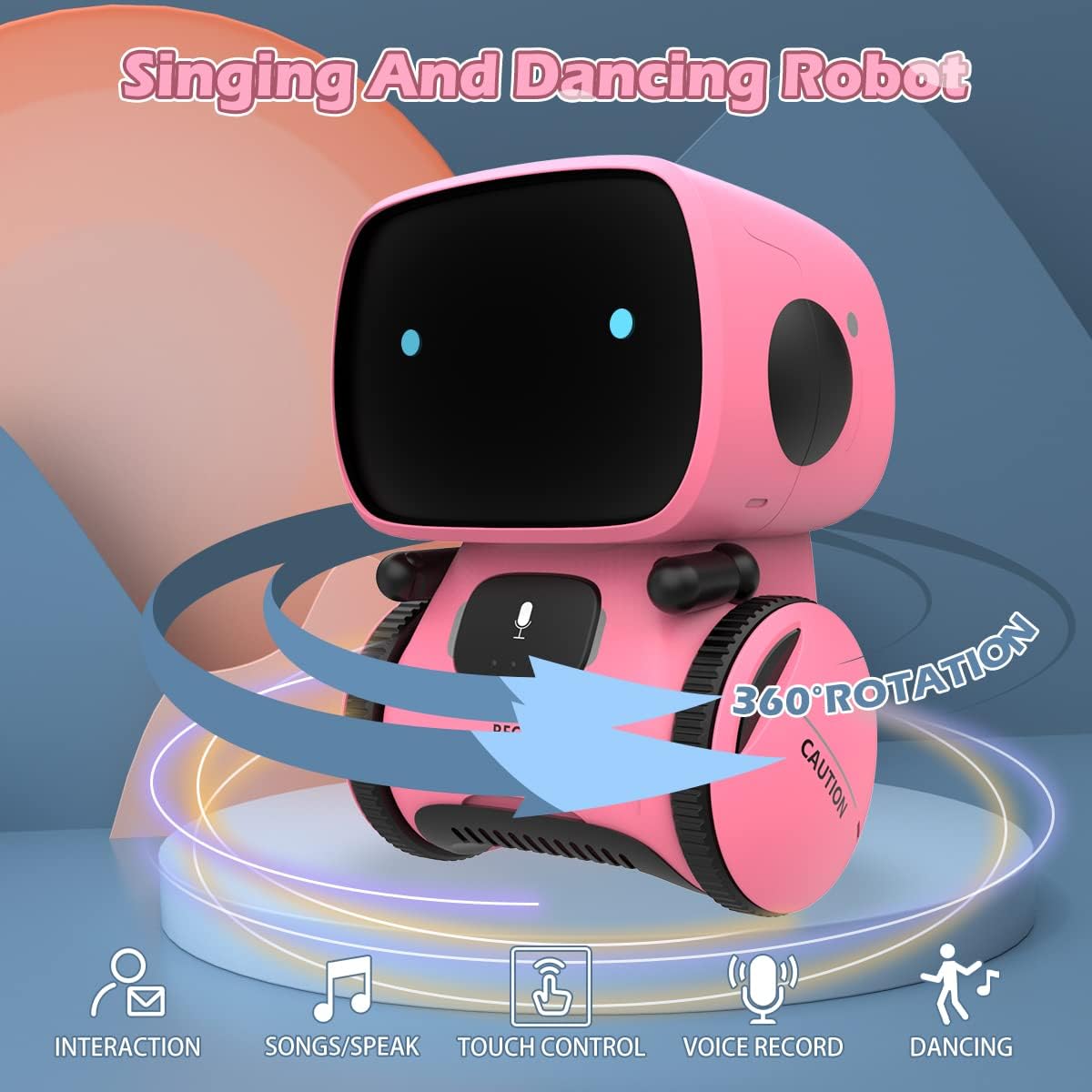 KaeKid Robots for Kids, Interactive Smart Robotic with Touch Sensor, Voice Control, Speech Recognition, Singing, Dancing, Repeating and Recording, Robot Toy for 3 4 5 6 7 8 Year Old Boys Girls