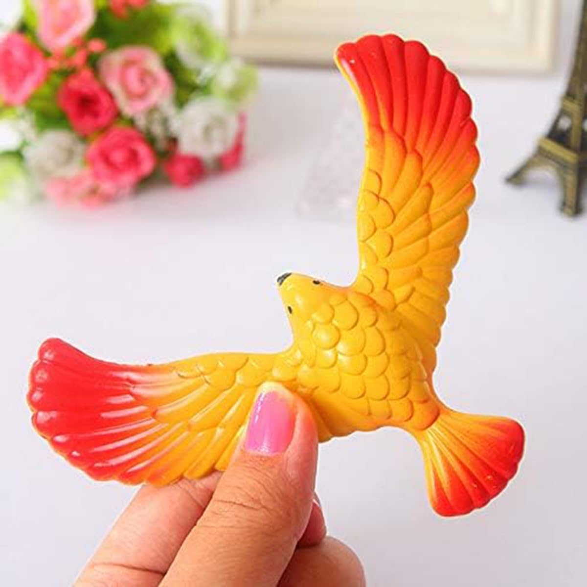 4PCS Balance Bird Gravity Bird with Pyramid Combination Physics Toy Physical Science Adults Office Desktop for Science Lovers Children and Teachers of All Ages