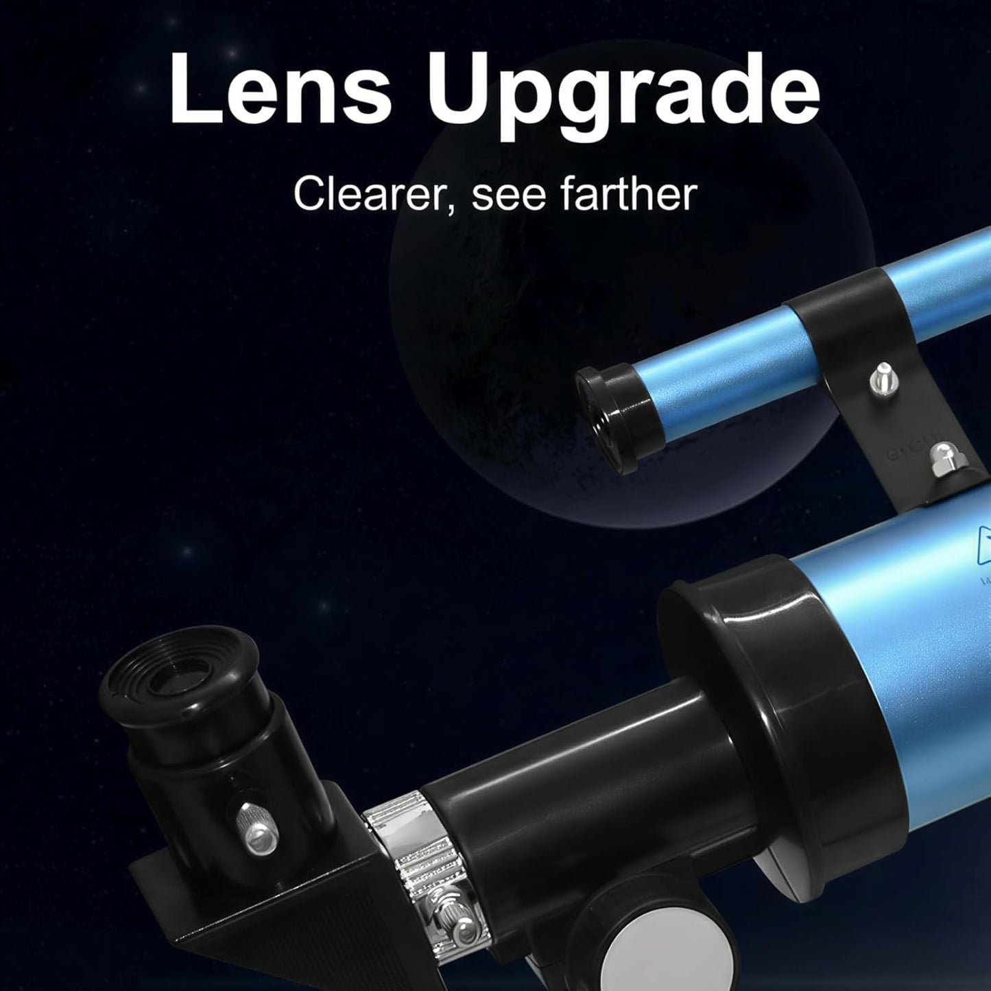 Telescope for Kids 8–12, Beginner Kids Telescope 50mm Aperture with Tripod, 2 Eyepieces & Finder Scope, 100x Magnification, STEM Educational Gift for Boys & Girls, Blue