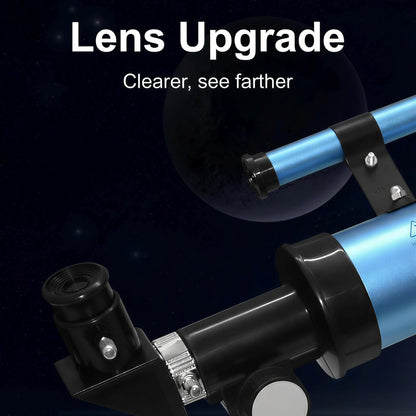 Telescope for Kids 8–12, Beginner Kids Telescope 50mm Aperture with Tripod, 2 Eyepieces & Finder Scope, 100x Magnification, STEM Educational Gift for Boys & Girls, Blue