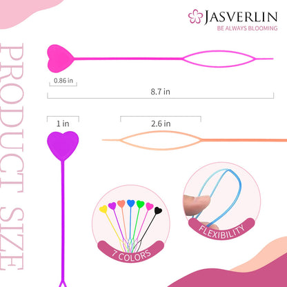 JASVERLIN Hair Beader Tool: Automatic Beads Loader for Braids, Ponytails, and Hair Threading Applicator Set (15 pcs, Black)