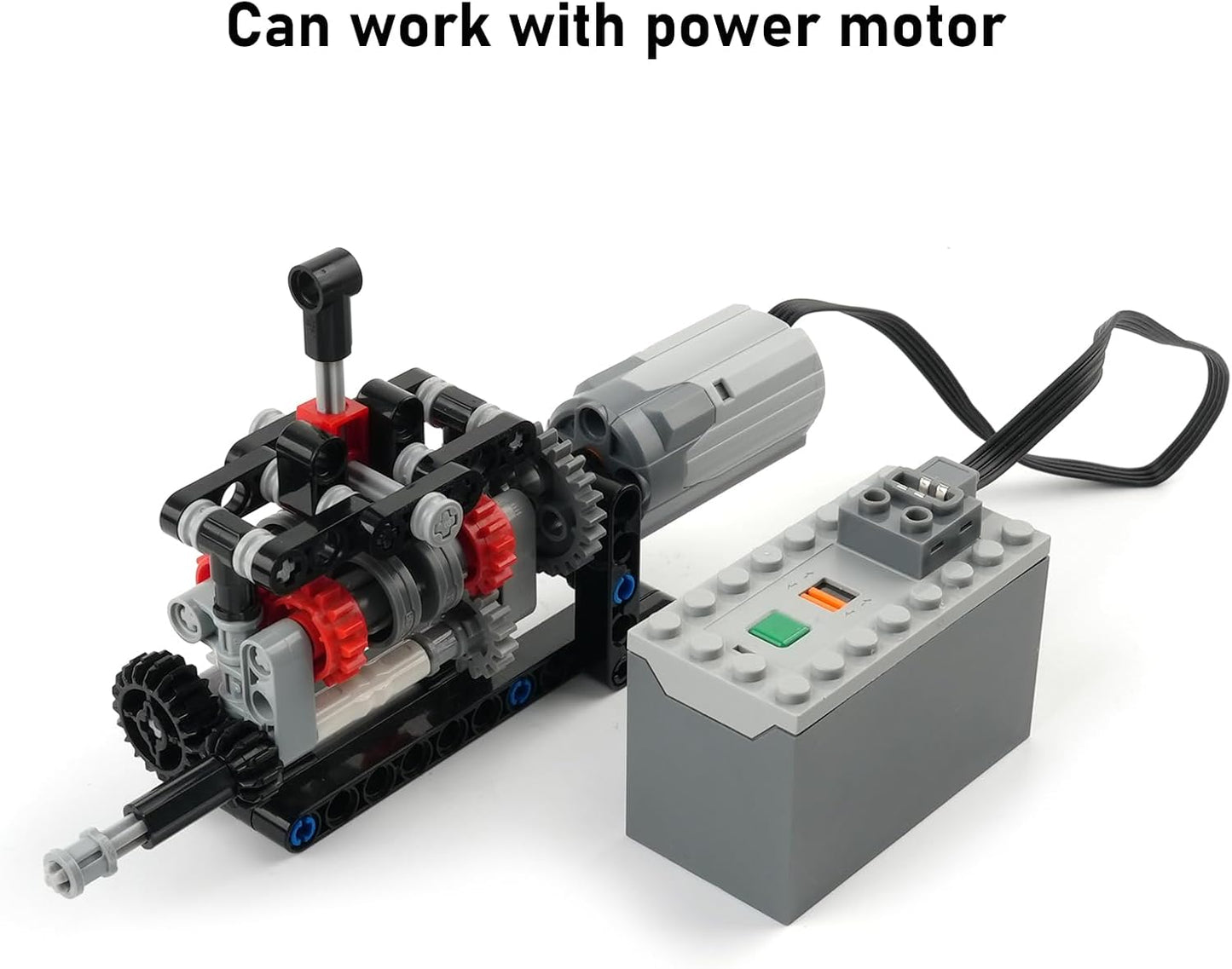 MOC High-tech 4 Speed Gearbox Model DIY Transmission Kit Power Functions Building Blocks Assemble Bricks Set (Gearbox)