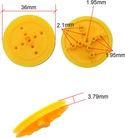 EUDAX 2mm Hole Plastic Belt Pulley Gears Combination Modulus Package Rubber Belts Band Plastic Model Accessories for DIY Robots Cars RC Toy Car Airplane
