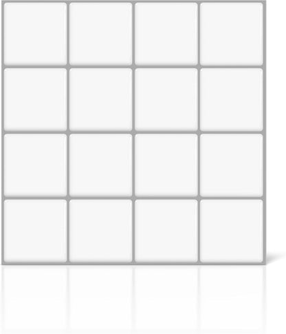 VViViD 11 Sheets Peel and Stick Grey Gloss Faux Ceramic Brick Wall Tiles, Self Adhesive Backsplash 12”x12”, 2mm Thick Kitchen, Bathroom (11 sq. ft.)