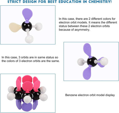 Organic Chemistry Model Kit (307 PCS) – Armyte Chemistry Molecular Model for Teacher Student and Young People Academic Chemistry Education, Pack with Atoms, Bonds, Electron Orbital (Colorful)