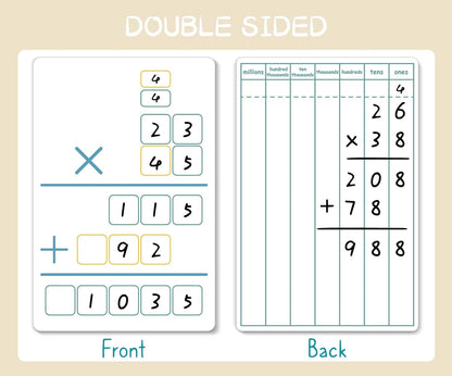 2 Pcs Dry Erase Number Line Board, Double Sided Number Line for Students, Homeschool, Teacher Supplies, Classroom, Math Game for Math Center，High Quality Durable 12 x 4 Inch 0-10, 0-20