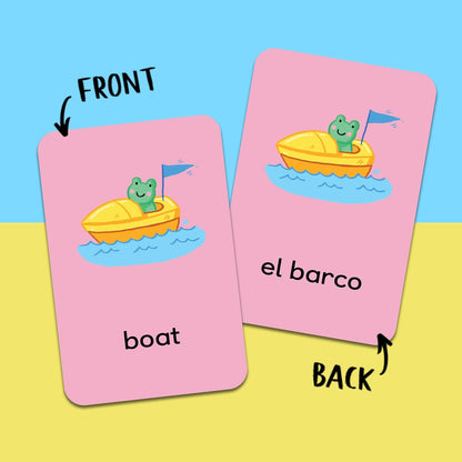 100 First Words Flash Cards for Toddlers: English-Spanish Bilingual: Primeras 100 palabras tarjetas didacticas para ninos pequenos