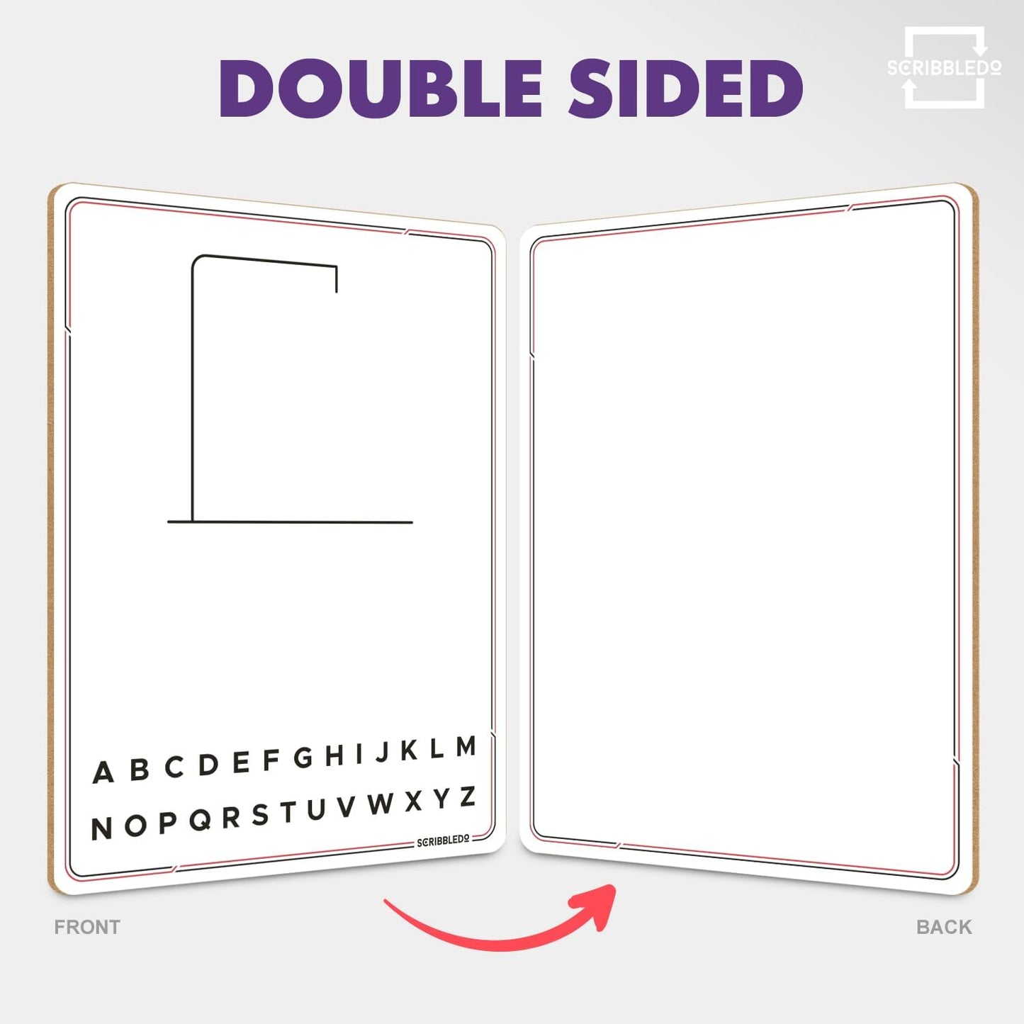 SCRIBBLEDO Hangman Board Game 9”x12 Dry Erase Double-Sided Whiteboard with Blank Writing Surface Hang Man Games Reusable Portable Erasable Hangman Game for Travel Classrooms Homeschool Family Fun