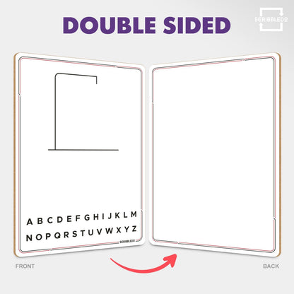 SCRIBBLEDO Hangman Board Game 9”x12 Dry Erase Double-Sided Whiteboard with Blank Writing Surface Hang Man Games Reusable Portable Erasable Hangman Game for Travel Classrooms Homeschool Family Fun