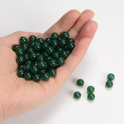 NCB 100pcs Original Natural Stone Beads Gemstone Round Loose Beads 6mm 8mm 10mm (Blue Aventurine, 6mm 100Beads) - Colors B