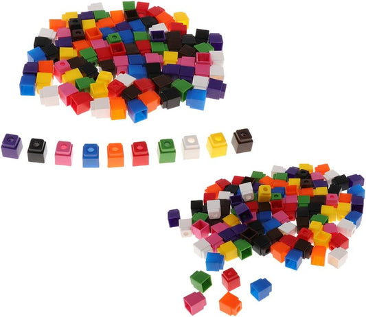 200Pcs 4 Colors Multilink Linking Cubes/Math Manipulative/Counting Blocks