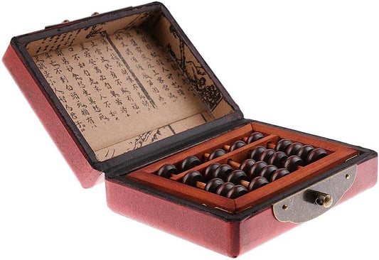 Chinese Wooden Bead Arithmetic Abacus, Classic Ancient Calculator, Counting Collection Gift for Children & Adults