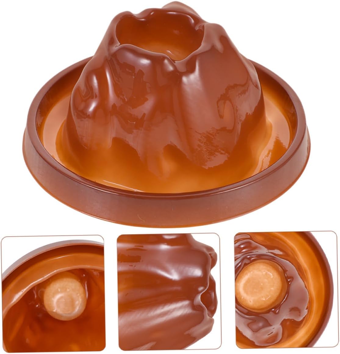 LIOOBO Volcanic Model Experiment Kit Erupting Volcano Science Prop for Light Brown Base and Shell for Lab Experiments and Educational Projects Volcano Ornaments