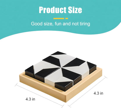 3D Hidden Blocks Puzzle with 120 Challenge Cards - Brain Teaser Logic Game for Kids Adults, Spatial Thinking Montessori Toy with Storage Tray