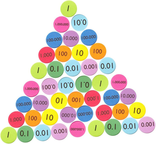 jojofuny 300Pcs Eva Disks Bright Colored Place Value Disks for Math Learning and Counting Activities Portable Educational Manipulatives for Early Math Skills