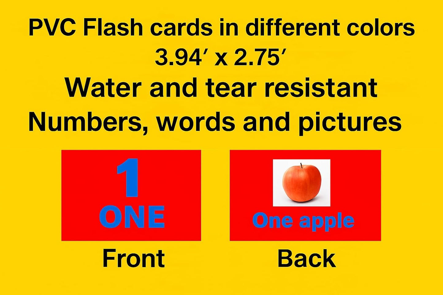 Numbers 1–20 Flash Cards – Durable, Waterproof & Tear-Resistant Learning Cards for Toddlers & Preschool Kids – Single-Sided