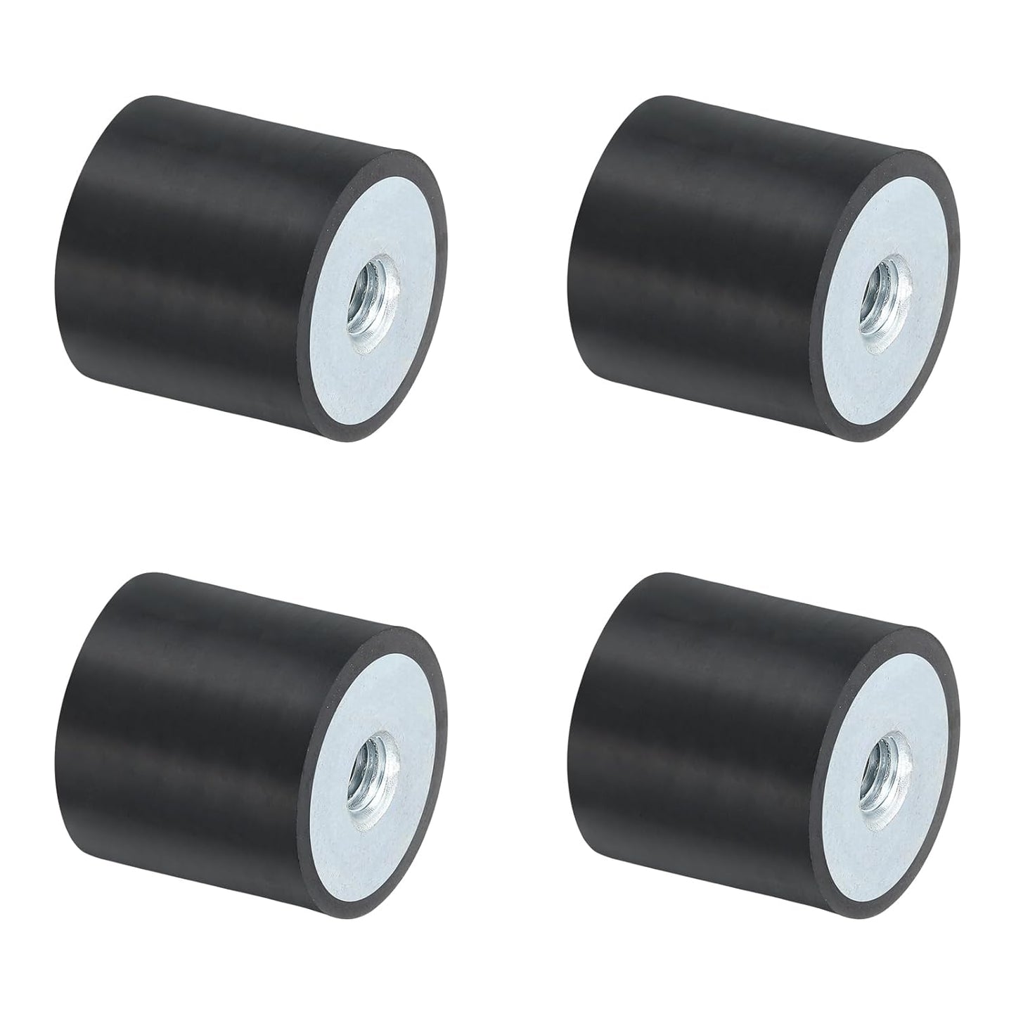 uxcell 4Pcs 20 x 10mm M6 Female Thread Rubber Mounts, Vibration Isolator, Replaces Anti Vibration Pads Flat Silent Block Base Block