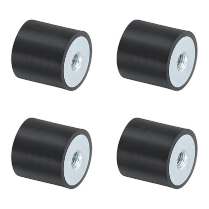 uxcell 4Pcs 20 x 10mm M6 Female Thread Rubber Mounts, Vibration Isolator, Replaces Anti Vibration Pads Flat Silent Block Base Block