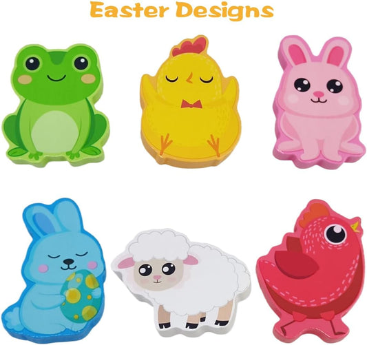 Easter Wooden Pegged Puzzles Montessori Toys for Toddlers Kids Boys Girls Easter Basket Stuffers Toys Gifts