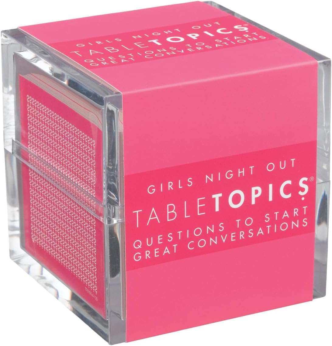 TableTopics Girls Night Out Question Card Game - 135 Spicy Conversation Starter Cards, Girls Night Game for Adult Friends, Bachelorette Parties